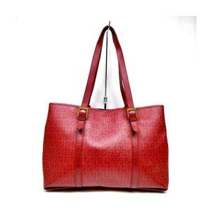 AUTHENTIC Fendi Tote Bag Red PVC